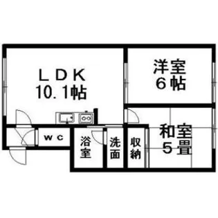 ビラ月寒【305号室】の間取り