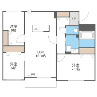 FRANZ TSUKISAMU KOEN【2階】の間取り