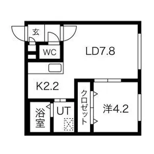 フェリオ栄通【2階】の間取り