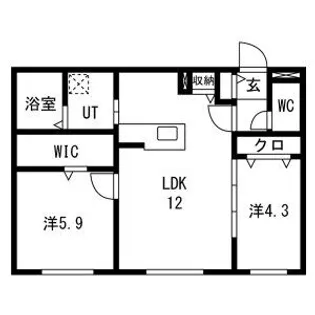 PREMIER IST NAKANOSHIMA(プレミアイスト)【2階】の間取り