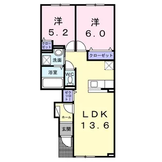 ヴィラ・サルターレ【1階】の間取り