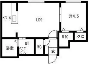 PRIMAVORTA新札幌【4階】の間取り