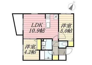 オクト ネージュ【00201号室】の間取り