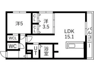 ALIVIS月寒中央【4階】の間取り