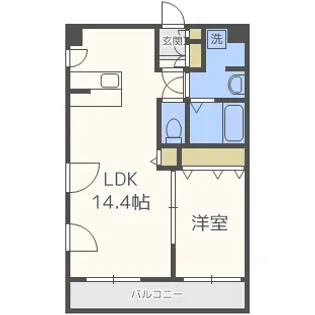 ラフレ平岸【0401号室】の間取り