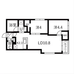 仮)菊水4ー2MS【405号室】の間取り