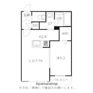 CITY SQUARE菊水(シティスクエア菊水)【301号室】の間取り