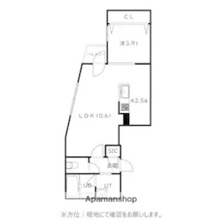 CITY SQUARE菊水(シティスクエア菊水)【205号室】の間取り