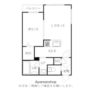 CITY SQUARE菊水(シティスクエア菊水)【306号室】の間取り