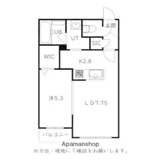 仮)菊水5−2MS B棟【307号室】の間取り