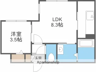 KENT COLLECTION野幌駅前【206号室】の間取り