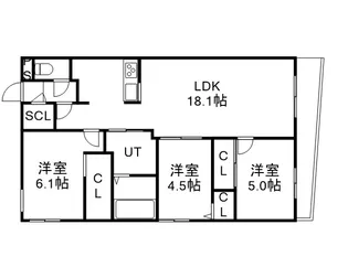 ZABO HILLS MISONO【101号室】の間取り