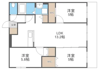エルプラス中の島【4階】の間取り