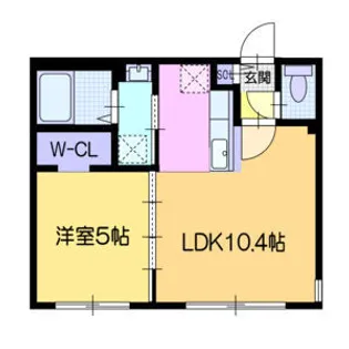 仮)ヴォヤージュ菊水【205号室】の間取り