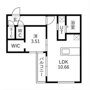仮)GAー厚別中央3ー3MS【305号室】の間取り