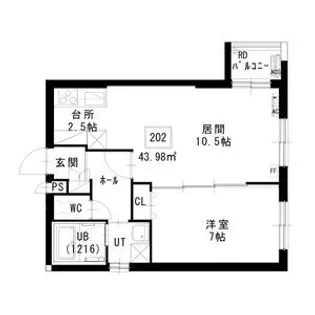 ノヴァ白石ーⅡ【2階】の間取り
