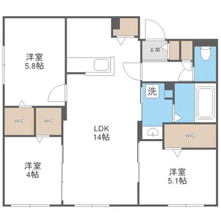 DPレジデンス北広島【4階】の間取り