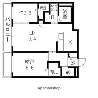 RESIDENCE SHINMEI東札幌【207号室】の間取り