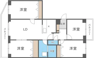 BRO北野【01003号室】の間取り