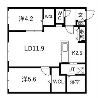 ブランシャールMH幌平橋【1階】の間取り