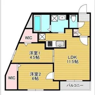 仮)厚別中央3ー4 MS【2階】の間取り