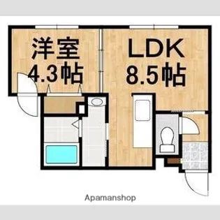 マリオット共栄町【4階】の間取り