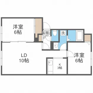 メイユール平岸【A202号室】の間取り