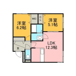 ラ・ヴィクトワール新札幌【1階】の間取り