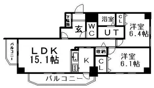 スカイコート【11階】の間取り