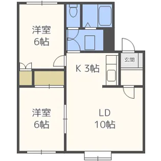 クレストールⅡ【2階】の間取り