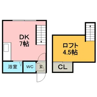 パルハイム厚別【2階】の間取り