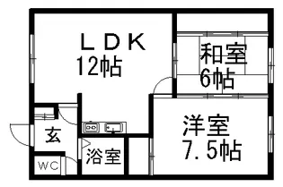 コーポ谷口【202号室】の間取り