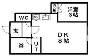 アーバンテラス東札幌Ⅱ【202号室】の間取り