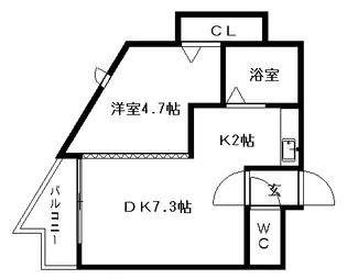 パークヒルズ東札幌【8階】の間取り