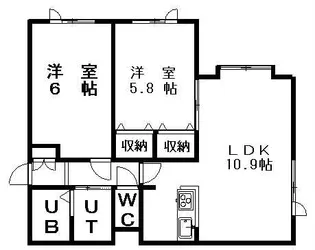 セレス菊水元町【201号室】の間取り