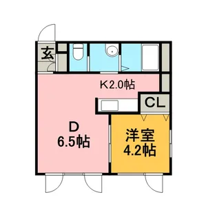 マリンパレス月寒弐番館【102号室】の間取り