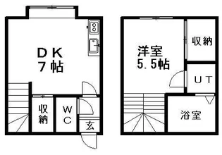 ヴェルディ北郷【102号室】の間取り