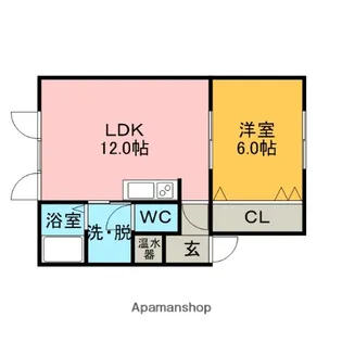 すずらん館2号【1階】の間取り