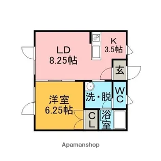 シティハイム中島【1階】の間取り