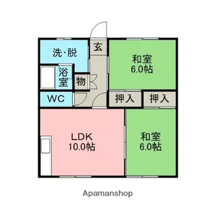 コーポホワイト【1階】の間取り