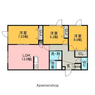 ハイツジュエル【1階】の間取り