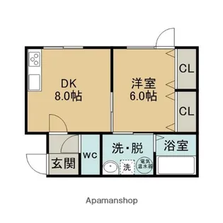 ミッキーハウス登別【1階】の間取り