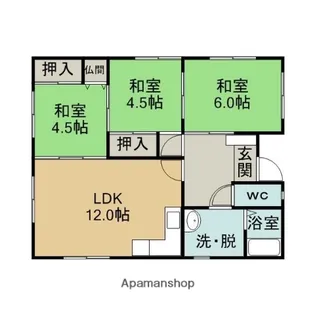 川浪荘【1階】の間取り