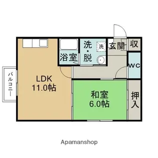 コーポはまなす【2階】の間取り