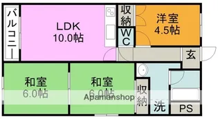 ミナミハイツ【2階】の間取り