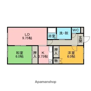 ドリーム桜木ハイツ【1階】の間取り