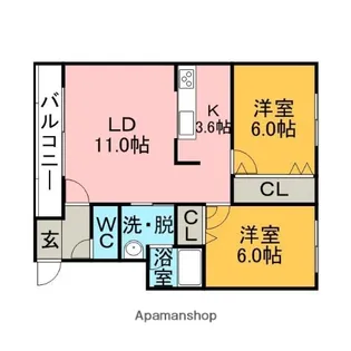 グランドハイムぽちたま21【2階】の間取り