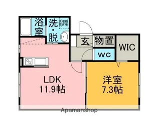 ハイツテレメイト【3階】の間取り