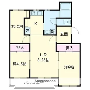 寿ハイツ新生【4階】の間取り