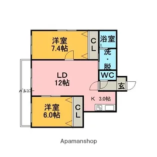 ビラ・イーストタワー【3階】の間取り